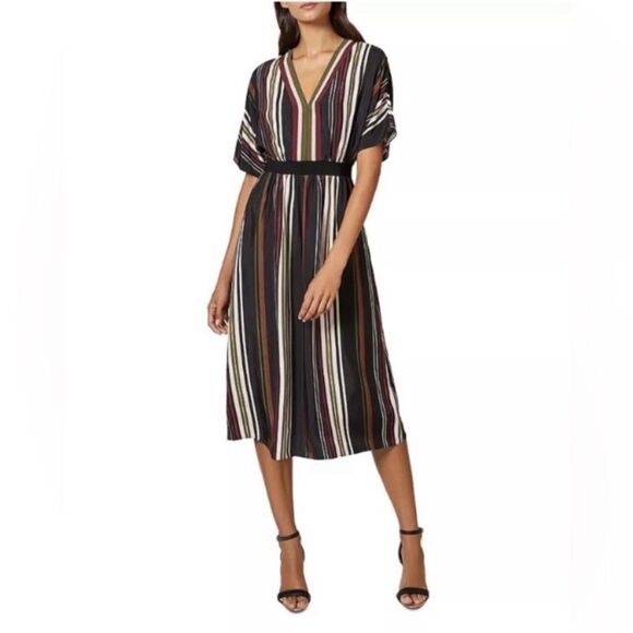 Ted Baker Safiiya Short Sleeve Striped Midi Dress Multi Color 6 - Picture 3 of 14